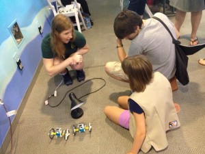 Building and testing solar-powered robots.