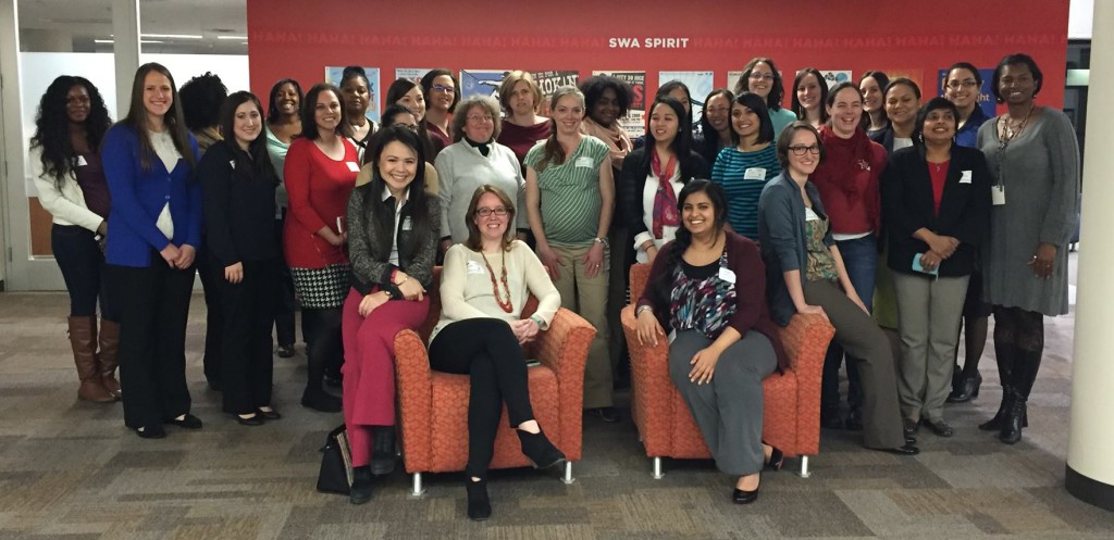 Group photo in Southwest Airlines lounge.